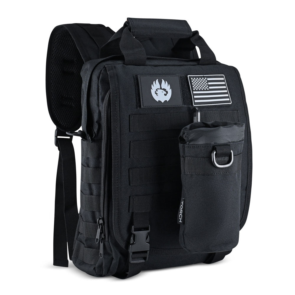 TORCH EDC MOLLE Water Bottle Holder – Hydration Pouch | BLACK