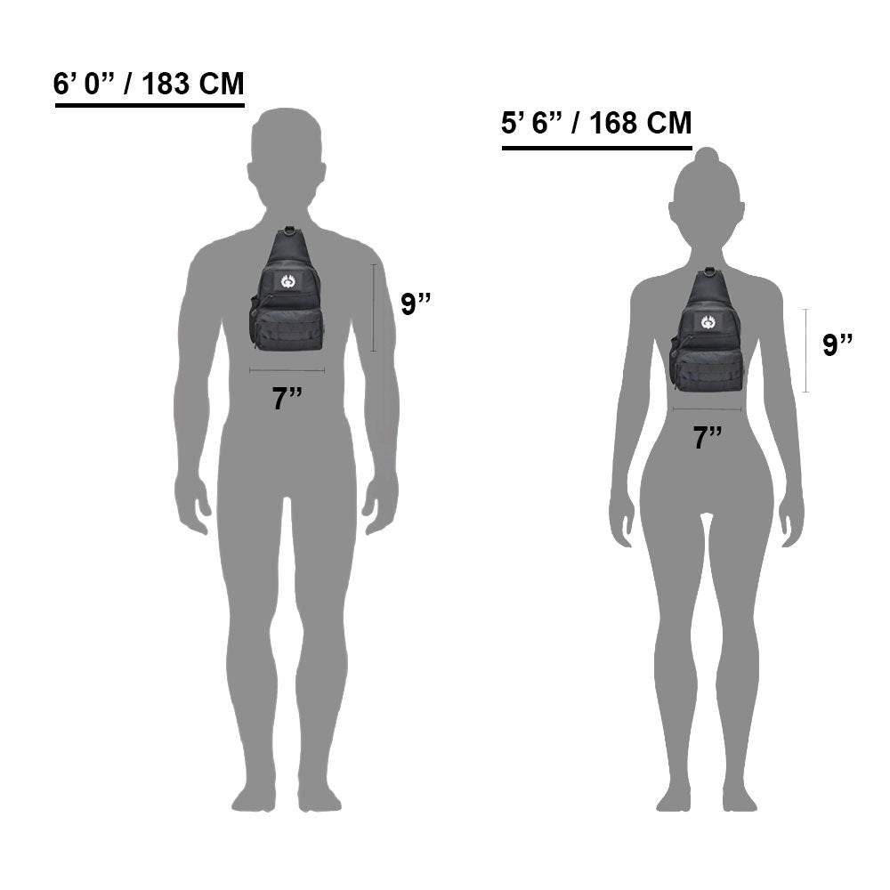 TORCH EDC Gear - Crossbody Chest Bag V2 | BLACK