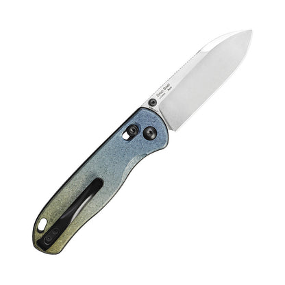 Kizer Azo Drop Bear LC200N Blade Clutch Lock Titanium Handle Ki3619A3 (2.99" Stonewash)