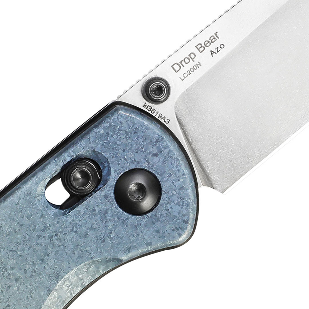 Kizer Azo Drop Bear LC200N Blade Clutch Lock Titanium Handle Ki3619A3 (2.99" Stonewash)