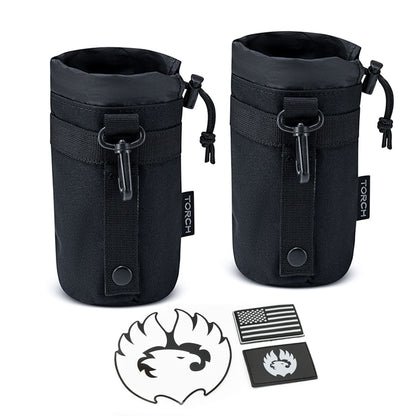 TORCH EDC Gear - Molle Bottle Holder | BLACK 2-PACK