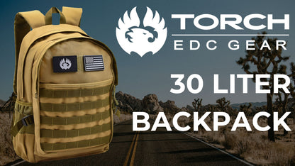 TORCH EDC Gear - 30L Backpack V2 | BLACK